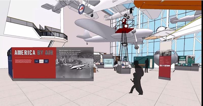 A rendering of the new America by Air exhibit. Source: Delta Air Lines