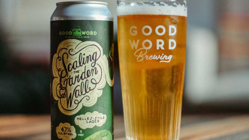 Good Word Scaling the Garden Wall is a Helles-style lager brewed with smoked malt.