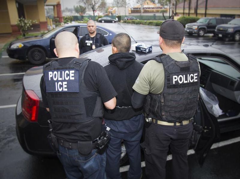 Feb. 7, 2017: More than 680 people were arrested last week during a targeted enforcement operation conducted by U.S. Immigration and Customs Enforcement. (Charles Reed/U.S. Immigration and Customs Enforcement via AP)