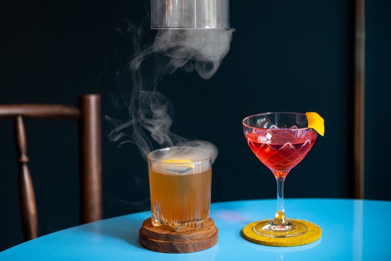 Smoke and a Pancake (left) and Now Starring are two of Southern Belle’s cocktails. CONTRIBUTED BY MIA YAKEL