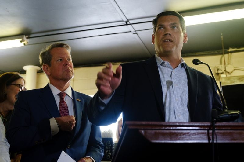 After winning his campaign to become Georgia's lieutenant governor, Geoff Duncan, right, quickly aligned himself with Republican Gov. Brian Kemp. (Arvin Temkar / arvin.temkar@ajc.com)