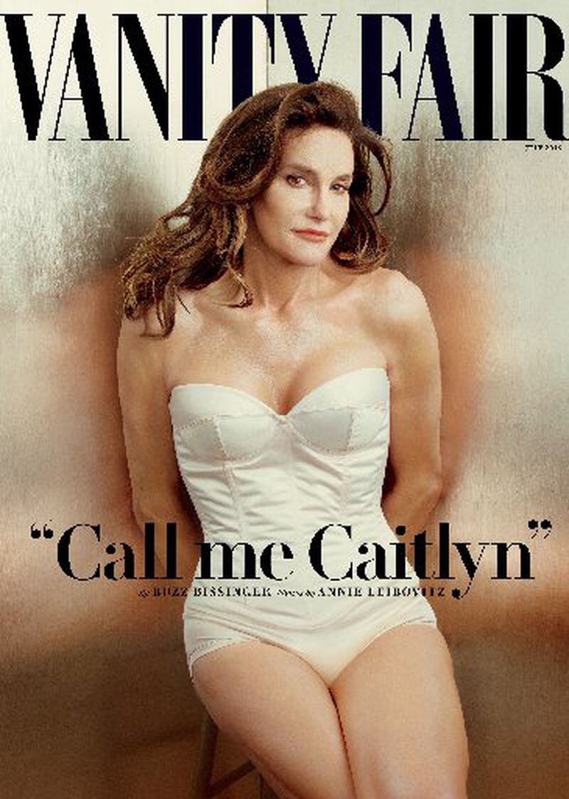 This photo taken by Annie Leibovitz exclusively for Vanity Fair shows the cover of the magazine's July 2015 issue featuring Bruce Jenner debuting as a transgender woman named Caitlyn Jenner. Annie Leibovitz/Vanity Fair via AP