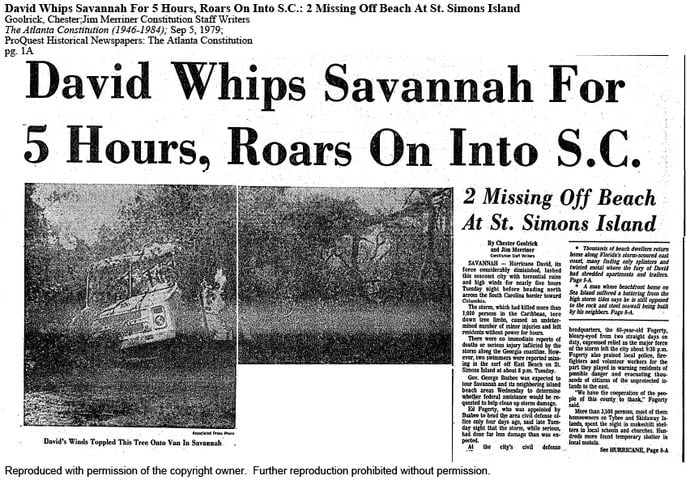 Flashback Photos: Hurricane David hits Savannah in 1979
