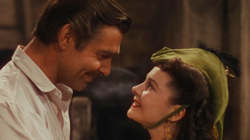 Clark Gable, left, as Rhett Butler, and Vivien Leigh as Scarlett O'Hara in a scene from the film, "Gone With the Wind." AP file/Warner Bros. Home Entertainment