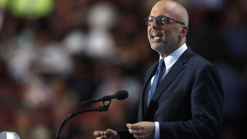 Rep. Ted Deutch, D-Fla. speaks during the final day of the Democratic National Convention in Philadelphia , Thursday, July 28, 2016. (AP Photo/Paul Sancya)
