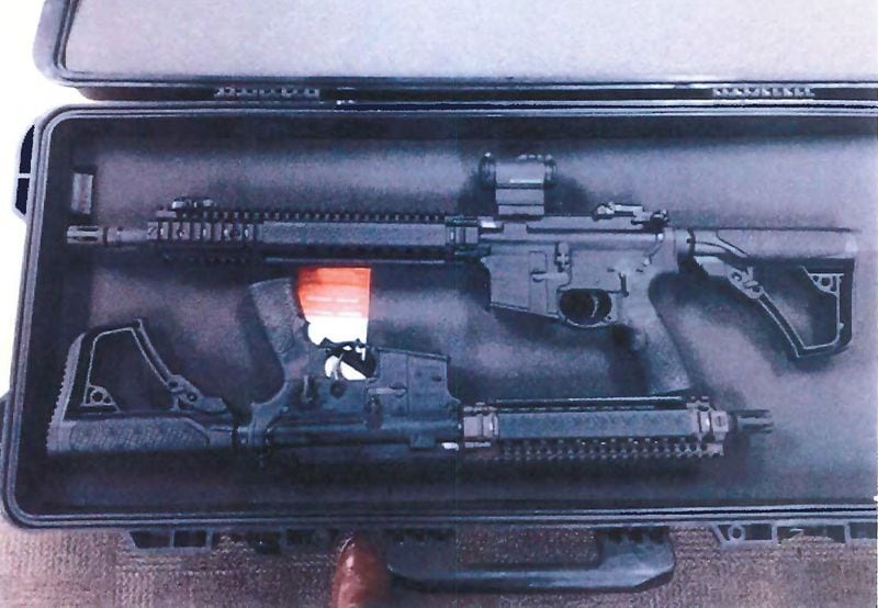 Two fully automatic rifles that Atlanta police say were owned by the city’s former chief financial officer Jim Beard. The city provided federal prosecutors with information about the purchase of the weapons in response to a subpoena in relation to the ongoing federal corruption investigation of Atlanta City Hall. (Atlanta Police Department)