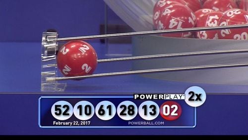 The winning Powerball numbers were 10, 13, 28, 52 and 61, with 2 as the Powerball. (Credit: Channel 2 Action News)