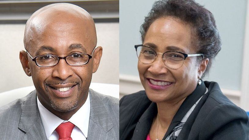 Georj Lewis, left, has been named president of Clayton State University and Ingrid Thompson-Sellers has been named president of Atlanta Metropolitan State College. Photos courtesy of University System of Georgia.