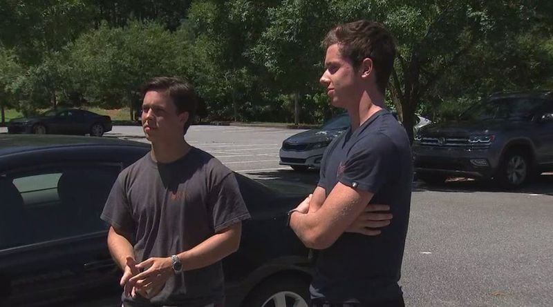 Left to right: John Watkins and Nate Hall (Channel 2 Action News)