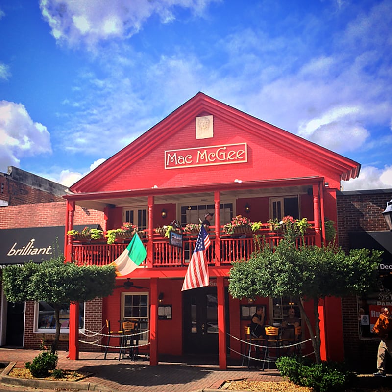 The cozy Mac McGee Irish Pub in downtown historic Roswell boasts a from-scratch kitchen serving Irish pub classics, as well as craft beer and an extensive whiskey list.