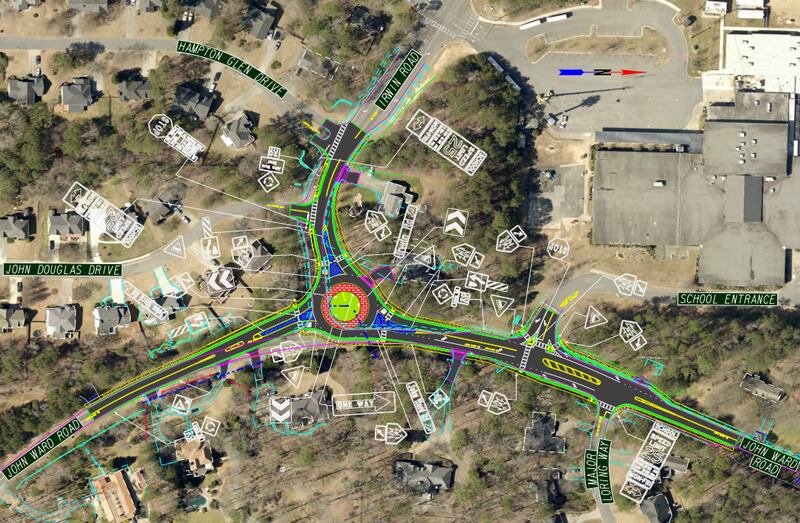 Here's how the new roundabout at Cheatham Hill Elementary School will work.
