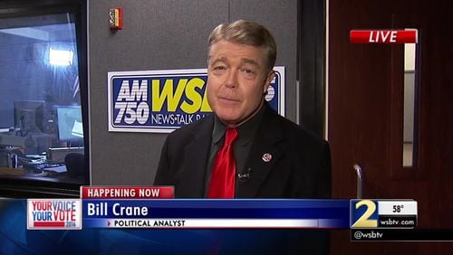 Channel 2 political analyst Bill Crane returns to the station in 2024. This is a shot of him on TV from 2022.