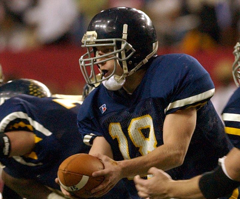 Marist School QB Sean McVay in action against Thomas Co. Central in 2003. 