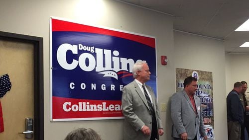 Former congressman Paul Broun at the Hall County GOP convention on Saturday. He's trying to return to Congress, running against U.S. Rep. Doug Collins of Gainesville. SPECIAL