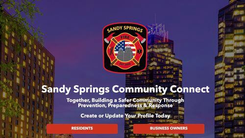 The Sandy Springs Fire Department is reminding citizens of two unique public safety opportunities: Community Connect and Smart911. (Courtesy City of Sandy Springs)