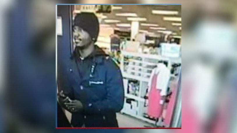 Authorities are searching for a man they say started a fire inside a Ross store at a DeKalb County shopping center.