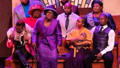 "Black Nativity: a Gospel Christmas Musical Experience" runs from Dec. 7-17 at Georgia Tech. Lawrence Flowers (bottom row, far left) is among the stars of the production. Credit: Shoccara Marcus