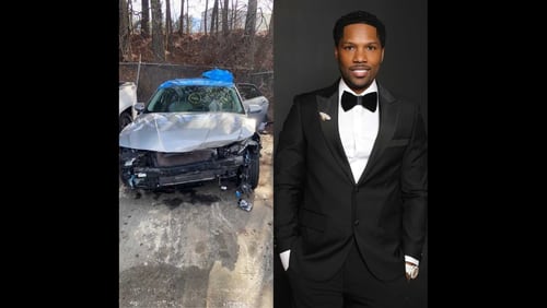 "Love & Hip Hop Atlanta" star Mendeecees Harris saved a 17-year-old from a car crash. The teen's family describes the incident as a "Christmas miracle" (Car photo courtesy of Debbie Diamond; Mendeecees photo courtesy of Jakeem Smith)