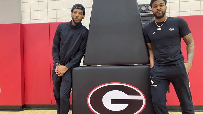 University of Georgia men's basketball assistant coaches Charles Mann (left) and Kenny Gaines.
