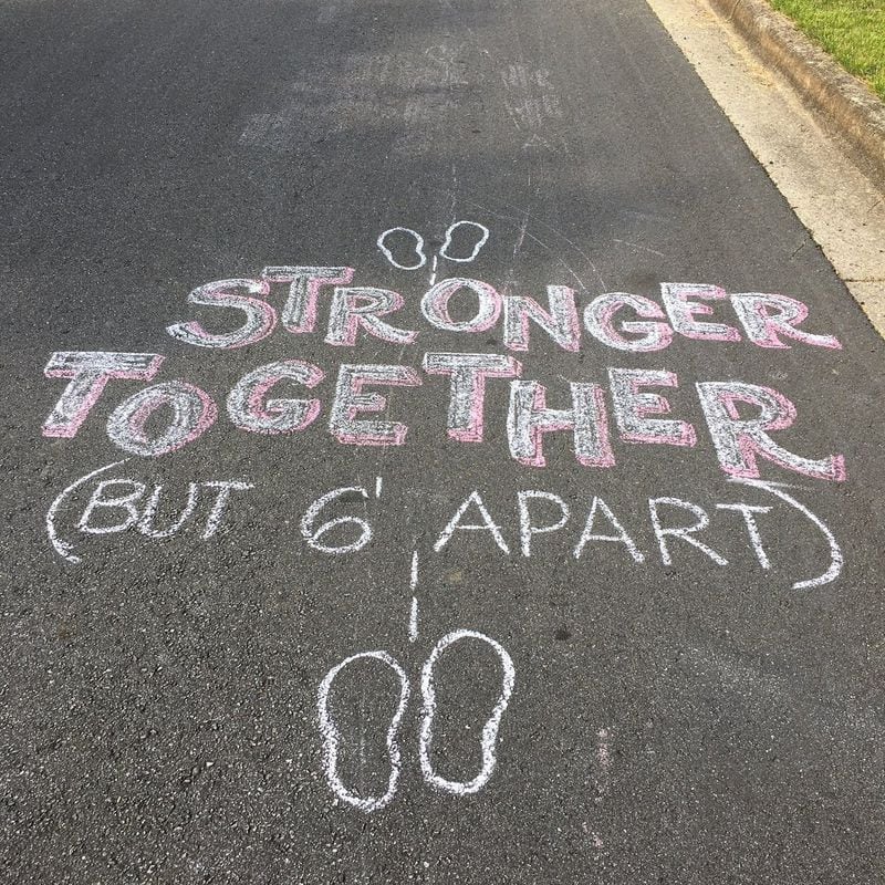 Susan Ward’s chalk art helps her family and neighborhood get through the pandemic. It’s part of an international trend as people try to communicate with each other during stay-at-home orders.