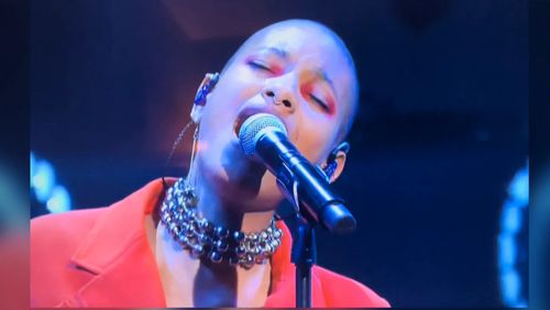 Willow Smith performing on "Saturday Night Live" in April 2022. NBC