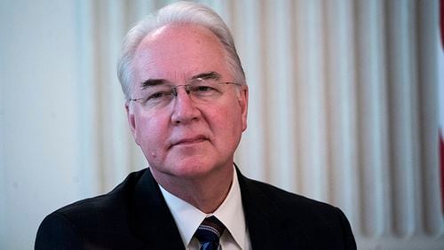 Then-Health and Human Services Secretary Tom Price at a forum on opioid abuse at the White House on Sept. 28, 2017.