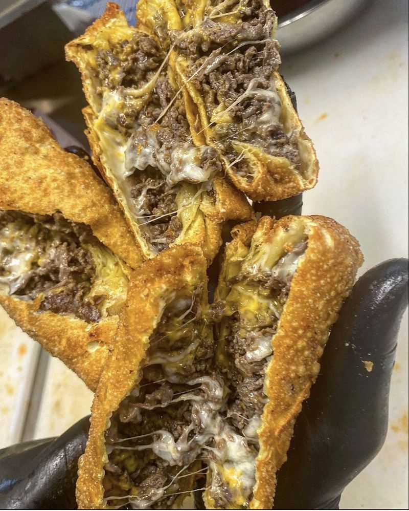 Philly cheesesteak egg rolls from Big Dave's Cheesesteaks. / Courtesy of Big Dave's Cheesesteaks