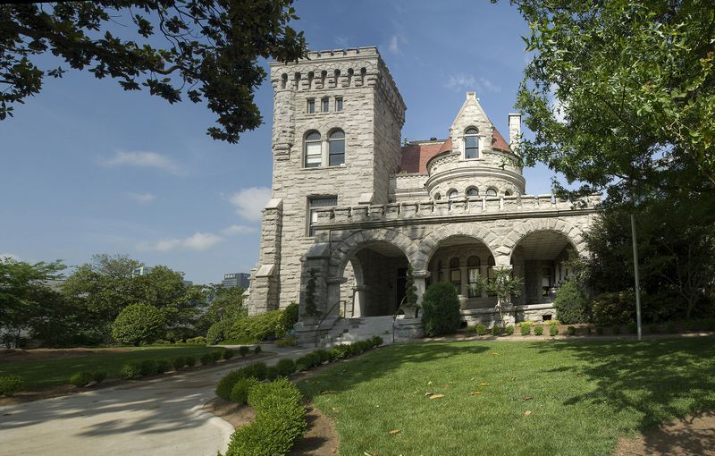 Rhodes Hall is a 1904 Romanesque Revival mansion built for Amos Giles Rhodes of Rhodes Furniture. Today it is the home of the Georgia Trust for Historic Preservation. 
Courtesy of the Georgia Trust for Historic Preservation.