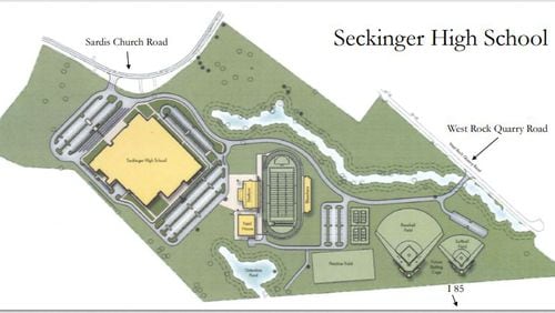 Seckinger High School will open in August of 2022 and will anchor a new cluster that will relieve Mill Creek High School. COURTESY OF GWINNETT COUNTY PUBLIC SCHOOLS