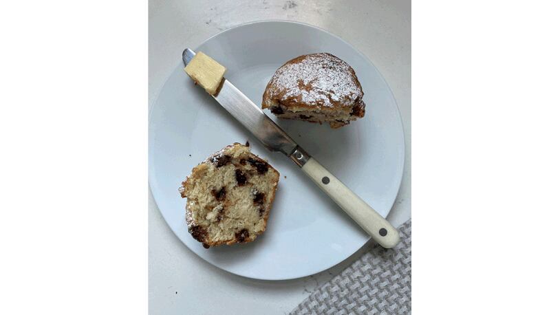 Banana Chocolate Chunk Muffins. (Sarah Dodge for The Atlanta Journal-Constitution)