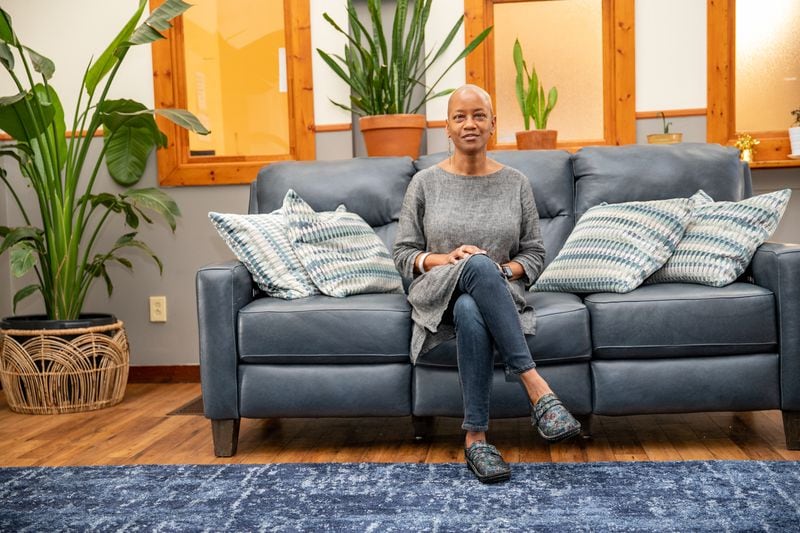 Barbara Gibson is the safehouse Director at the DeKalb County Women's Resource Center to End Domestic Violence. The center provides shelter and resources for those fleeing domestic violence.  (Jenni Girtman for The Atlanta Journal-Constitution)