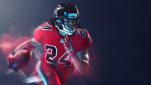 Falcons teased this as next year's NFL color rush uniform. This year's version is MIA.