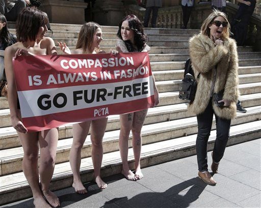 PETA protest in Sydney, Australia