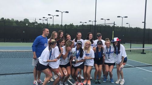 The Walton girls won the 2023 GHSA Class 7A championship at the Rome Tennis Center, March 13, 2023.