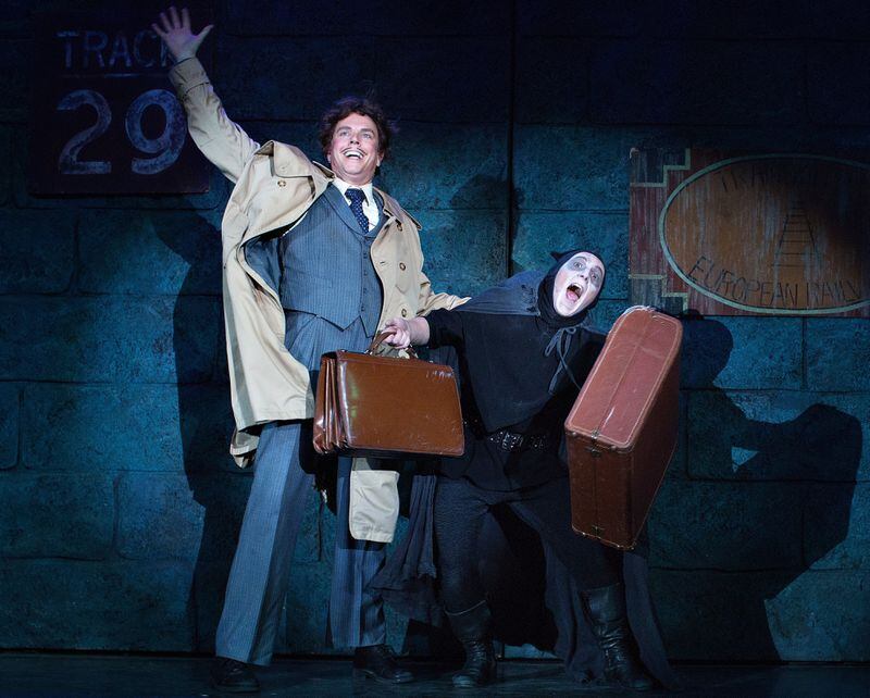 Atlanta Lyric Theatre's musical "Young Frankenstein" features Googie Uterhardt (left) and Austin Tijerina. PHOTO CREDIT: Cayce Callaway
