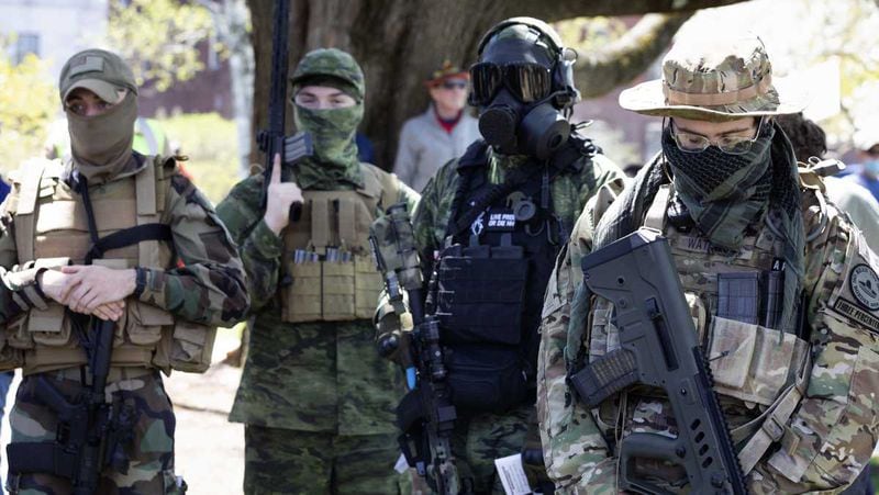The “Boogaloo Boys,” a right-leaning white supremacist group pushing for a second Civil War, have been photographed at protest scenes across the country, in the crowds, carrying high-powered rifles and wearing tactical gear. Reports say the group deliberately tried to incite violence during recent protests over the killing of George Floyd.