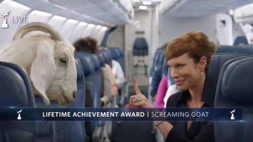Delta's latest safety video features a return of Deltalina and the screaming goat.