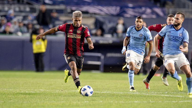 Atlanta United defeated NYCFC 1-0 at Yankee Stadium in the first leg of the Eastern Conference semifinals.