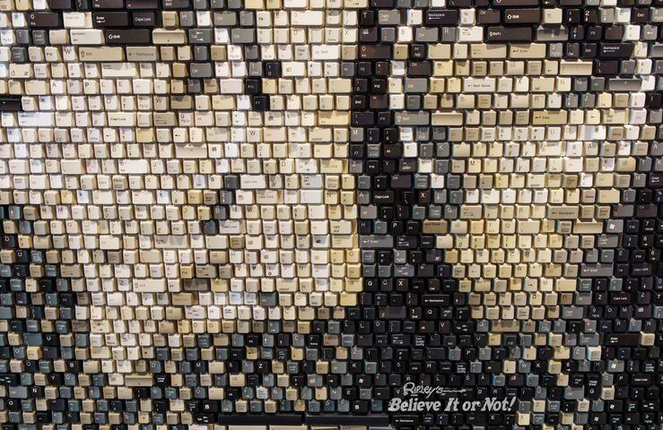 Steve Jobs Keyboard Portrait at Ripley's Believe It or Not!