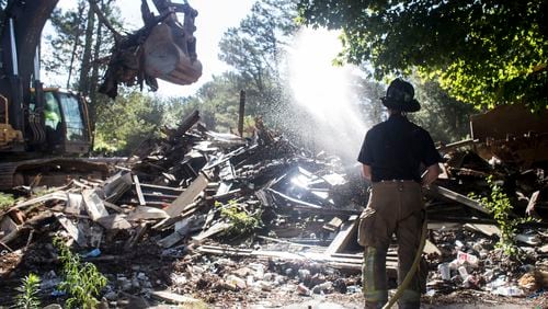 DeKalb County crews demolish part of the Brannon Hill Condominiums in 2017.