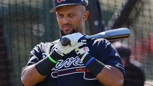 Emilio Bonifacio is currently in position to win a spot on a four-man Braves bench, although the picture could change if the team is able to make a trade to add some power. (Curtis Compton/ccompton@ajc.com)