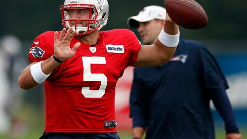 Time Tebow is one of three quarterbacks on the New England roster.