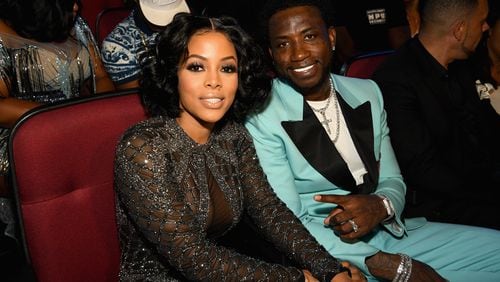 LOS ANGELES, CA - JUNE 25: Keyshia Ka'oir (L) and Gucci Mane attend 2017 BET Awards at Microsoft Theater on June 25, 2017 in Los Angeles, California.  (Photo by Paras Griffin/Getty Images for BET)