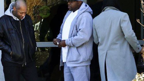 Entertainer Bobby Brown, center, at Emory Hospital in Atlanta when Bobbi Kristina Brown was there. She's since been moved to a long-term care facility. Photo: AP/Ron Harris