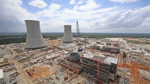 The cooling towers for Plant Vogtle reactors Nos. 3 and 4. Special/Georgia Power