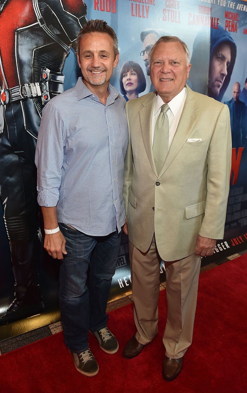 Producer Mitch Bell and Georgia Gov. Nathan Deal. Photo by Paras Griffin/Getty Images for Marvel Studios