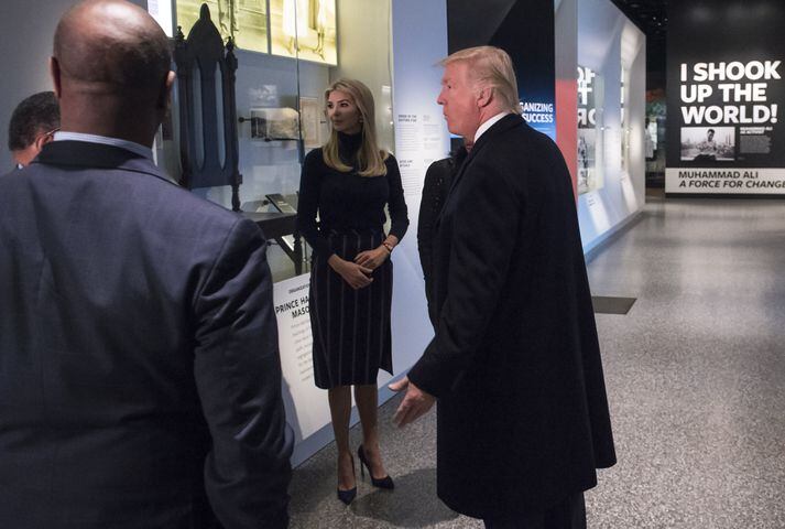 President Donald Trump Visits African-American Museum in Washington