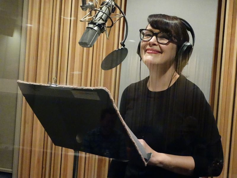Amber Nash at Doppler Studios November 18, 2015 recording dialogue for the seventh episode of season 7 of FX's "Archer" playing Pam Poovey.