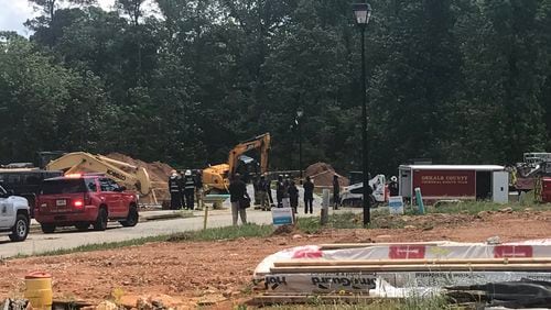 A man died  after a trench collapsed in a DeKalb County subdivision that’s under construction, authorities said.