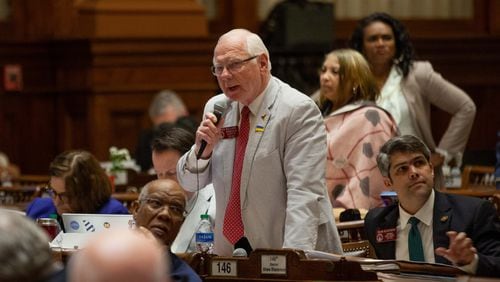 State Sen. Rick Williams speaks in favor of an elections bill on Monday, April 4, 2022, when he was a state representative. Branden Camp/ For The Atlanta Journal-Constitution